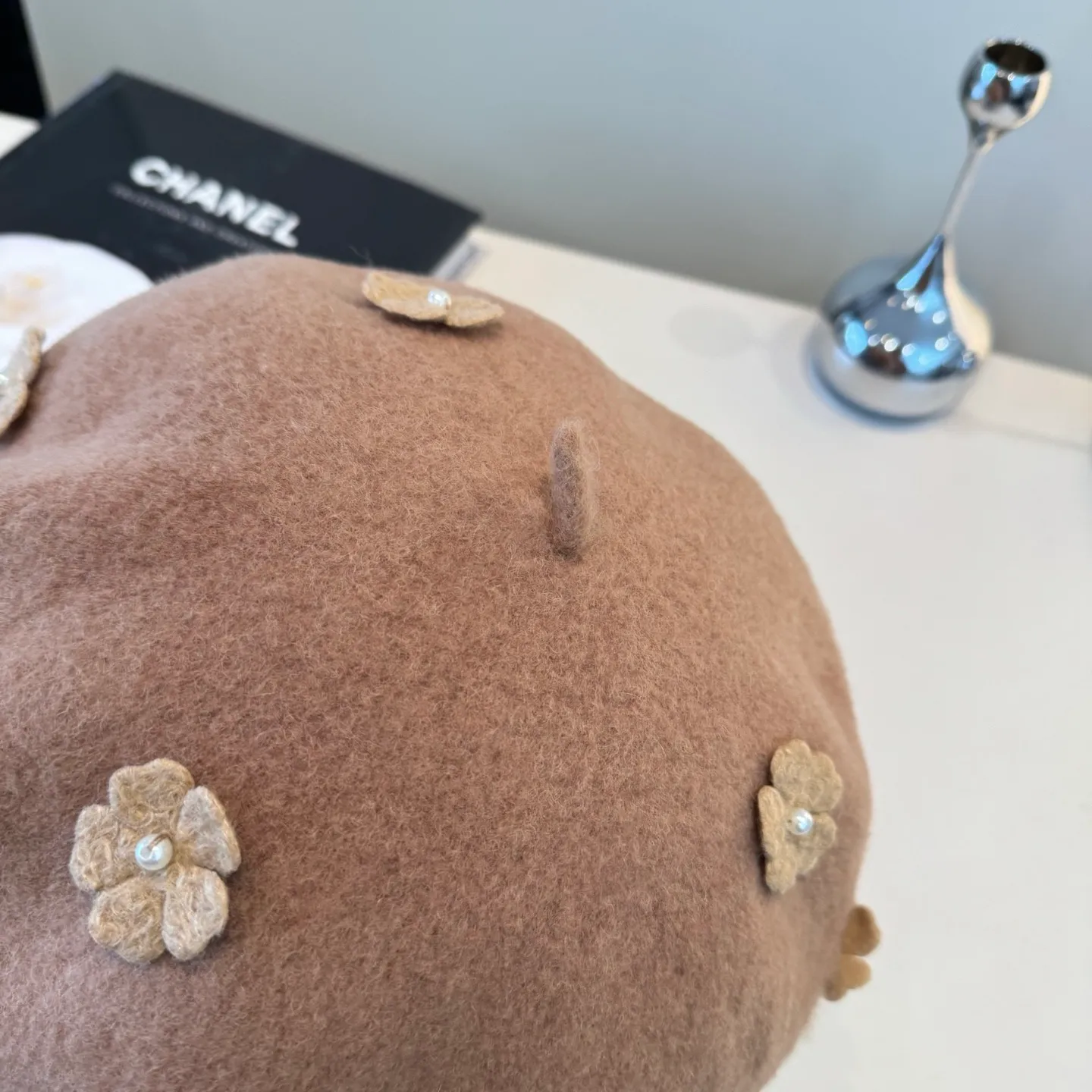 💰130¥ Chanel new wool beret, 100% wool🦙 fabric, head circumference 57cm