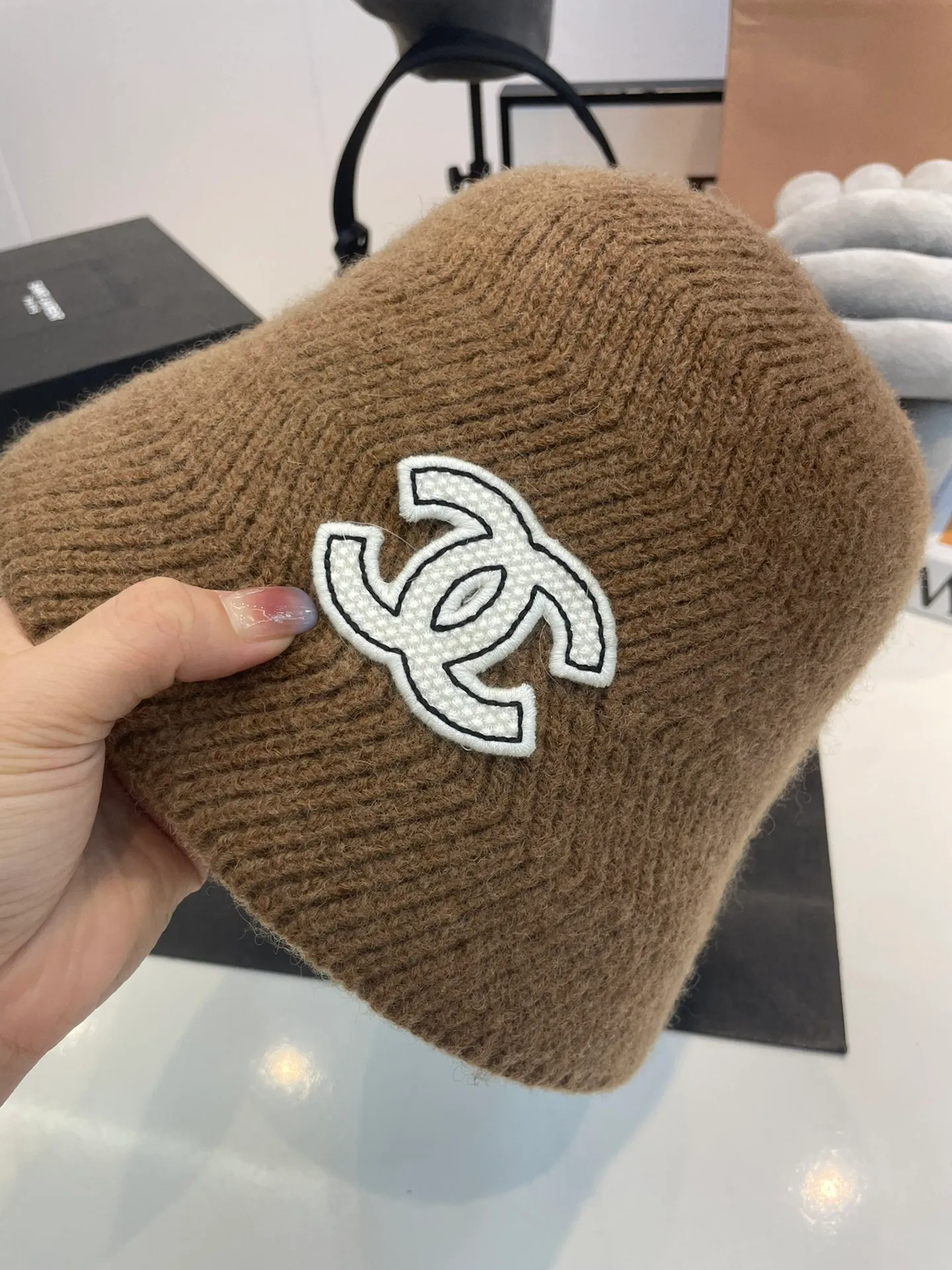 P70 Chanel Chanel 2023 new autumn and winter woolen bucket hat, wool fisherman hat, 100% wool fabric 🦙% head circumference 57cm