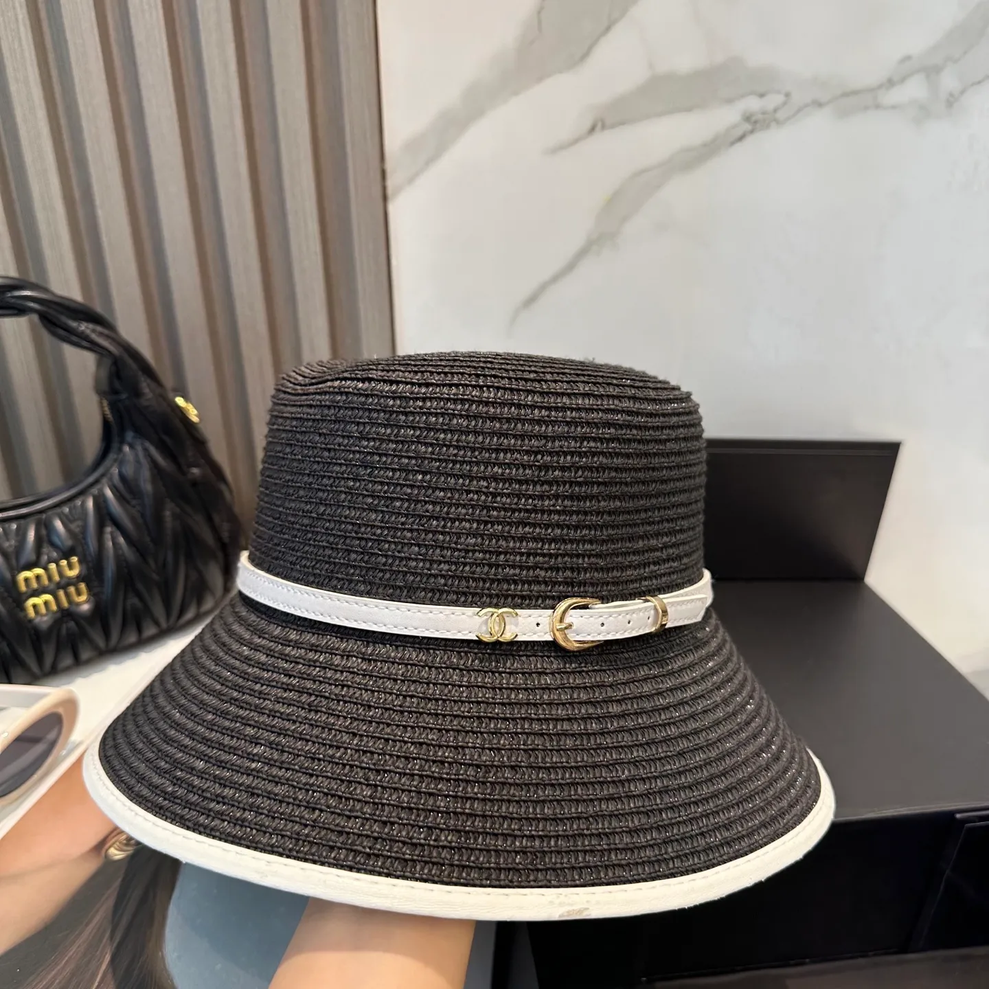 P80 Chanel 2025 new straw hat, advanced customization, lady style, attention to detail, sun protection and UV protection in summer, a must-have for travel, versatile and good-looking