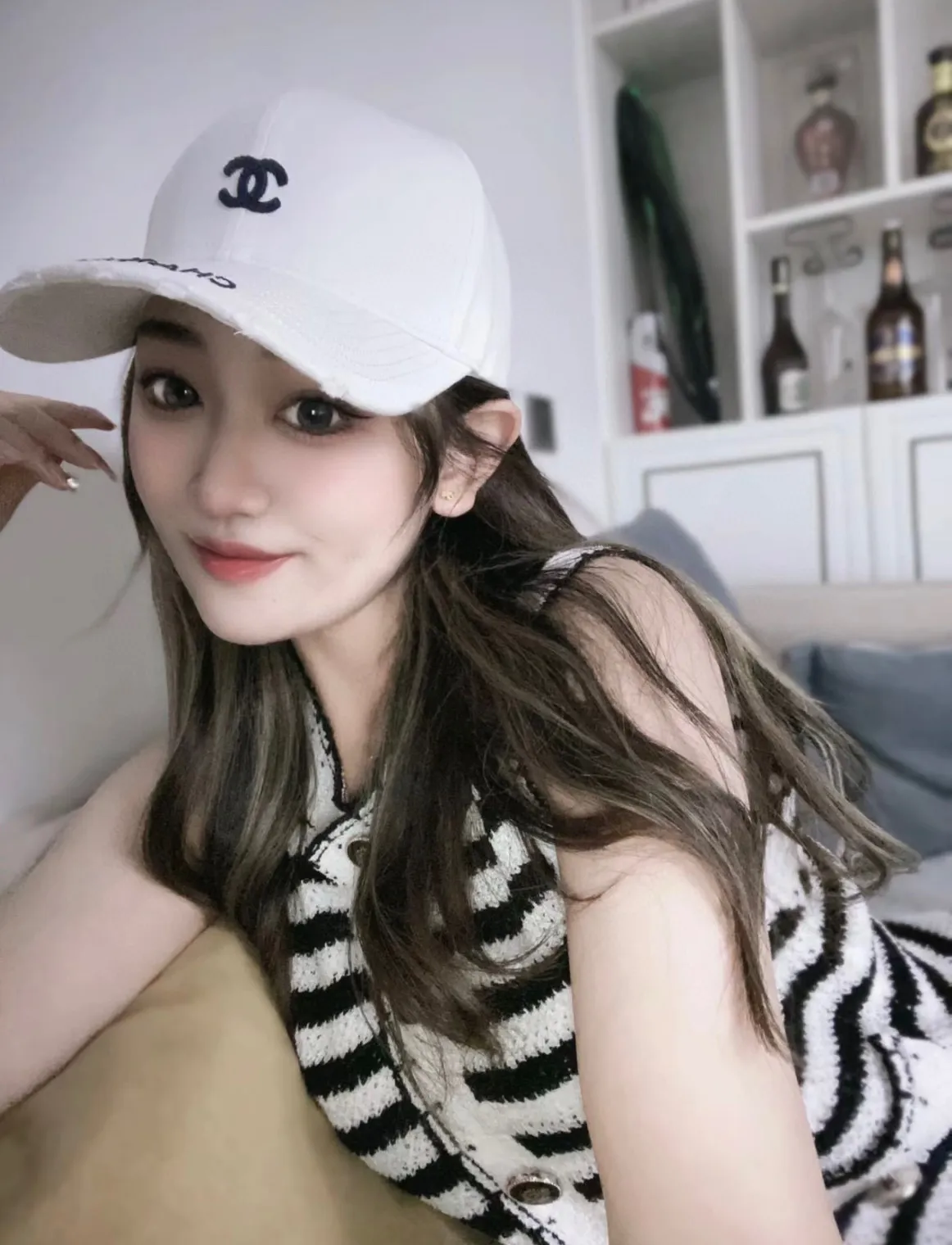 P50 CHANEL [Chanel] New simple embroidered logo baseball cap, new model shipped, big brand style is super easy to match, hurry up and get it!