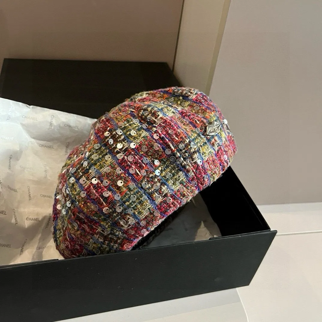 💰140¥ Chanel wool beret, customized with small fragrance style high-end fabrics, head circumference 57cm