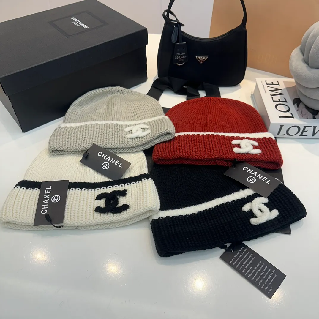 P70 official website quality Chanel 23K autumn and winter wool hat recommended by Internet celebrity fashion bloggers, a popular style in Xiaohongshu, a knitted hat with a super soft and comfortable feel, and excellent elasticity
