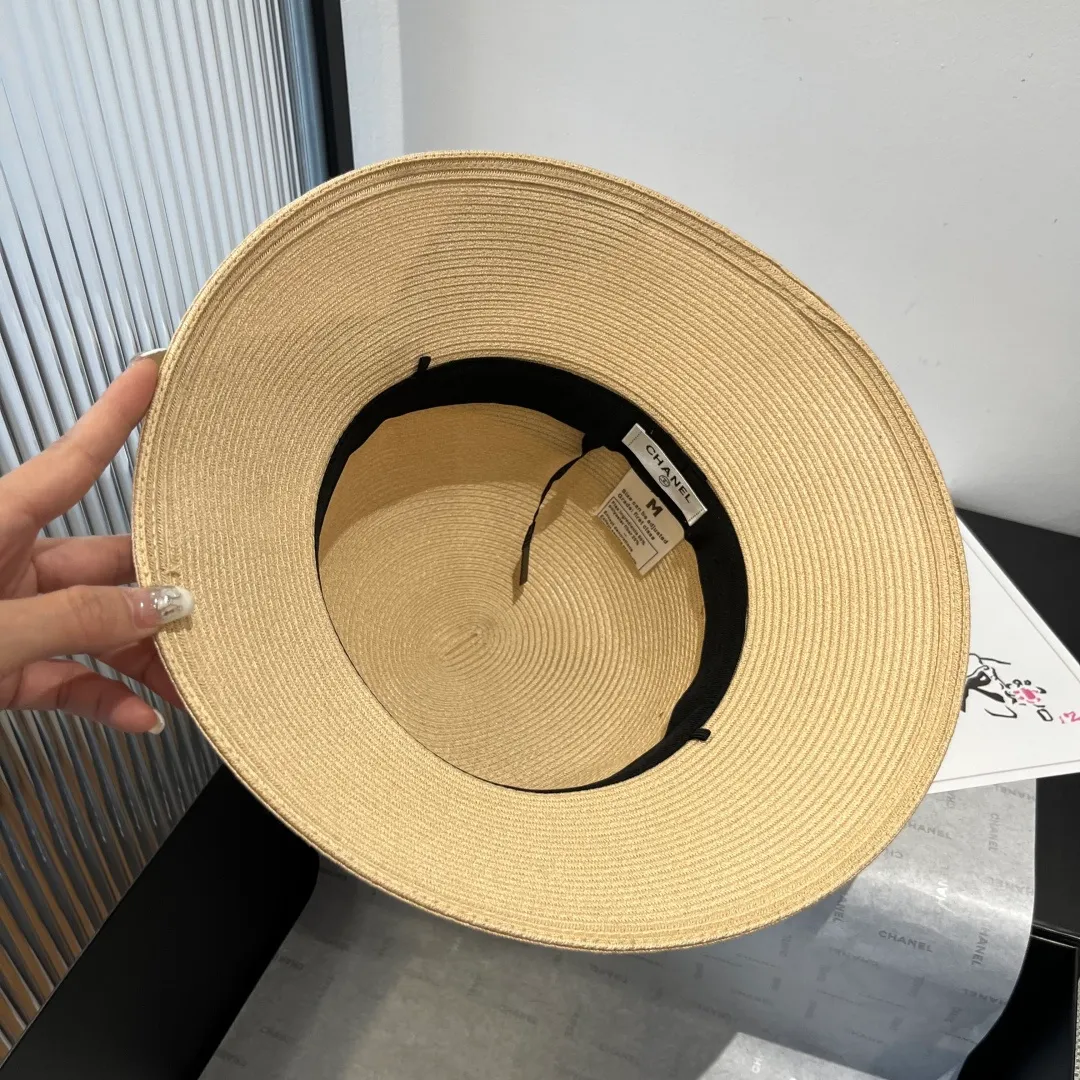 💰160¥ Chanel basin hat, Taiwan PP straw fabric, full of high-end feel, head circumference 57cm
