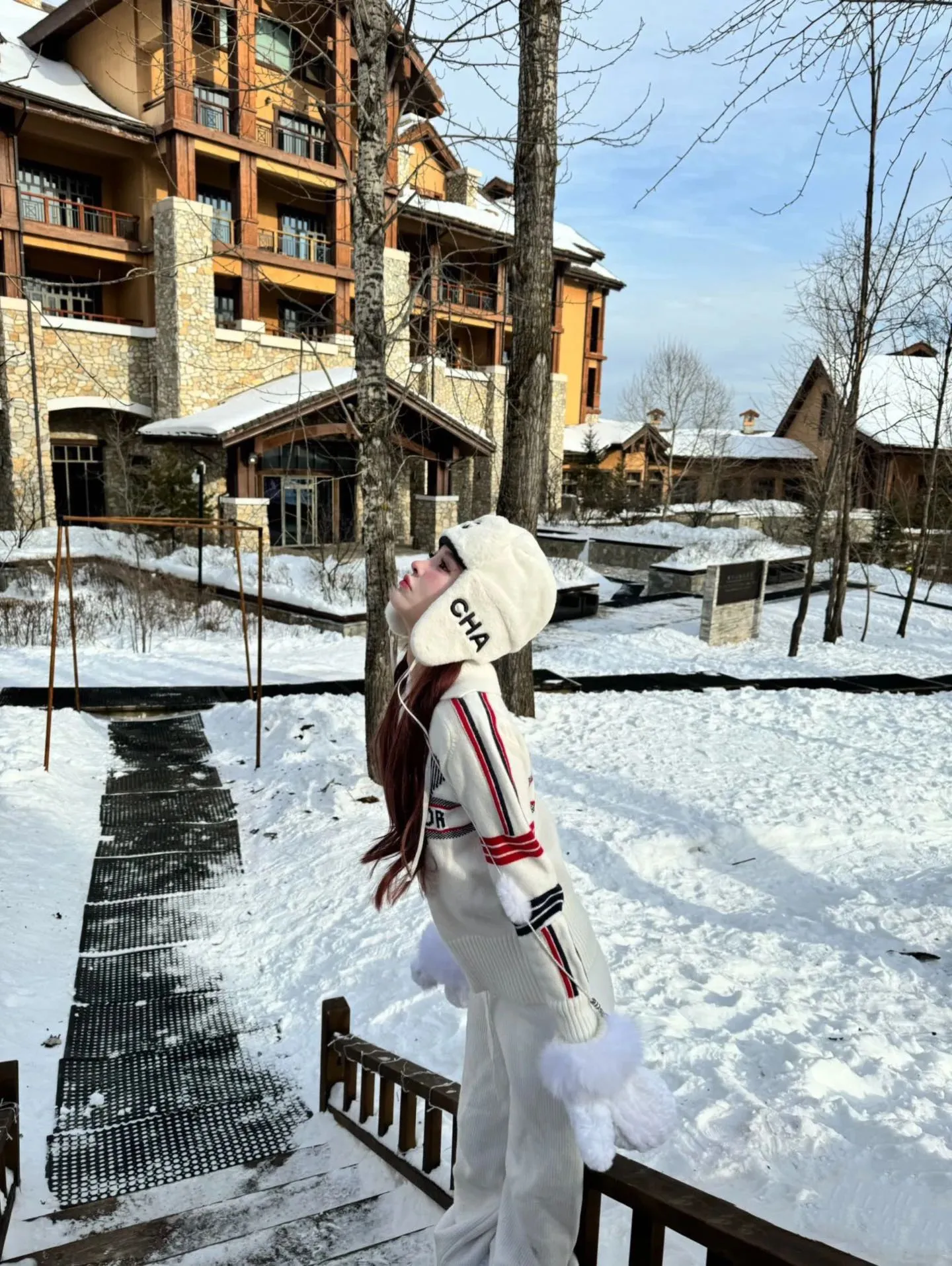 P70 Chanel 🎿 Ski Series Autumn and Winter Goods Popular Lei Feng Hat Ear Protector Hat Soft and Warm, Essential for Skiing