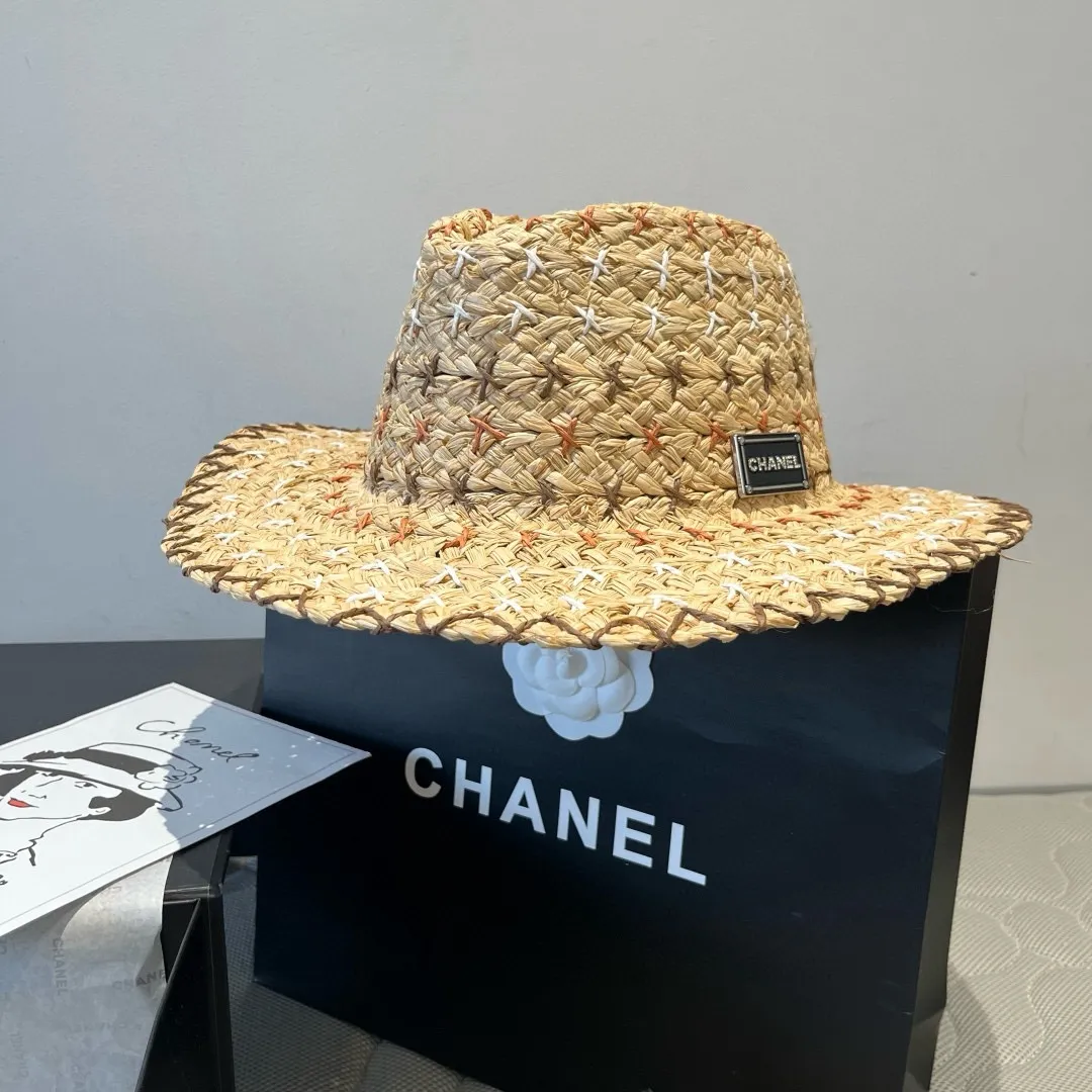 💰130¥ Chanel raffia knight hat, sun visor, head circumference 57cm