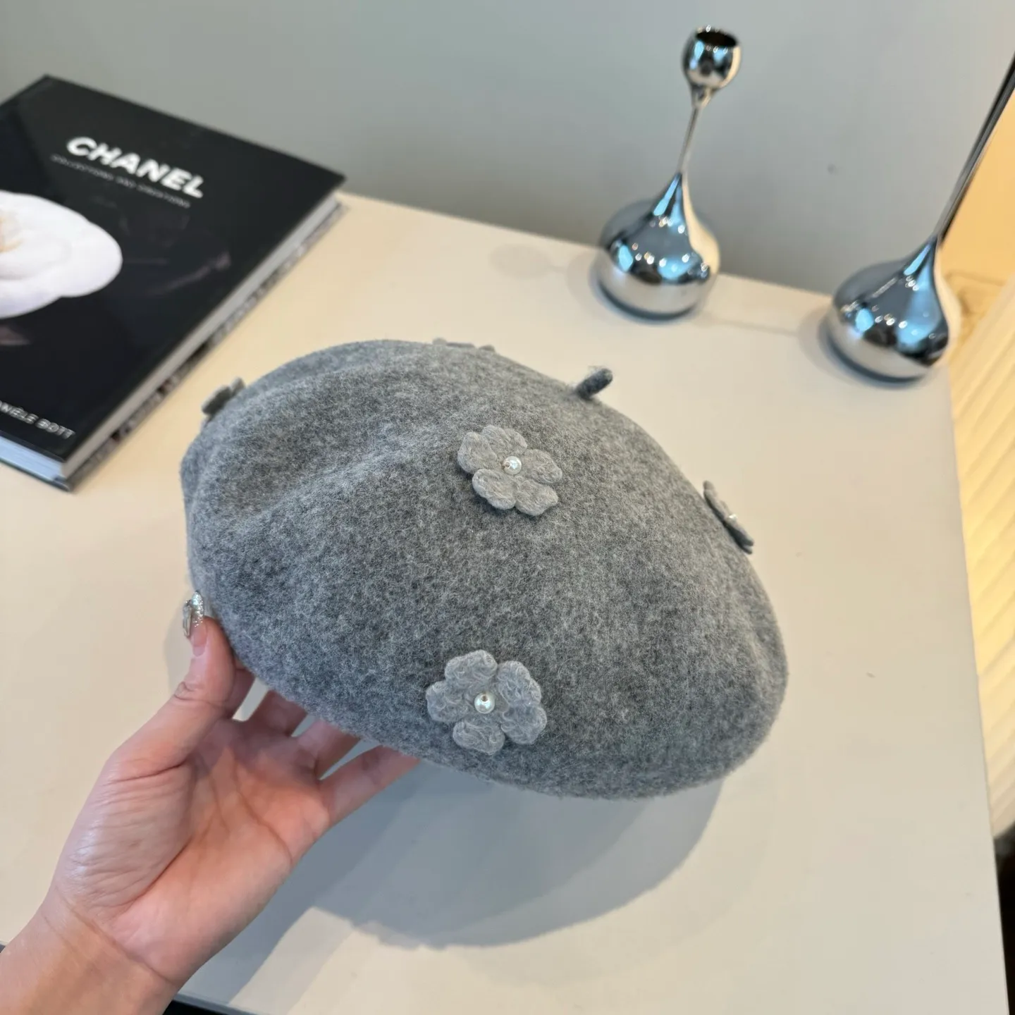💰130¥ Chanel new wool beret, 100% wool🦙 fabric, head circumference 57cm