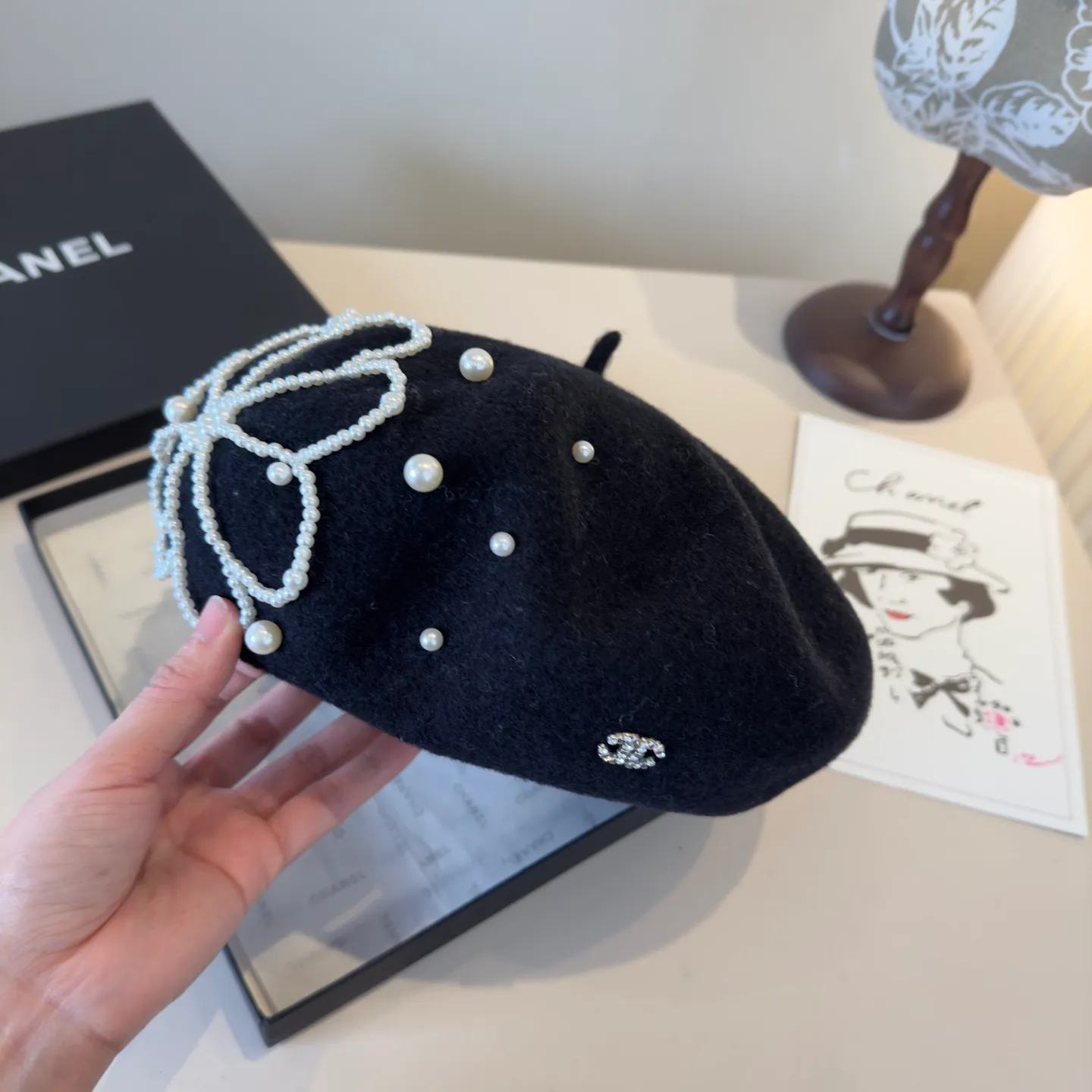 💰130¥ Chanel new wool beret, 100% wool🦙 fabric, head circumference 57cm