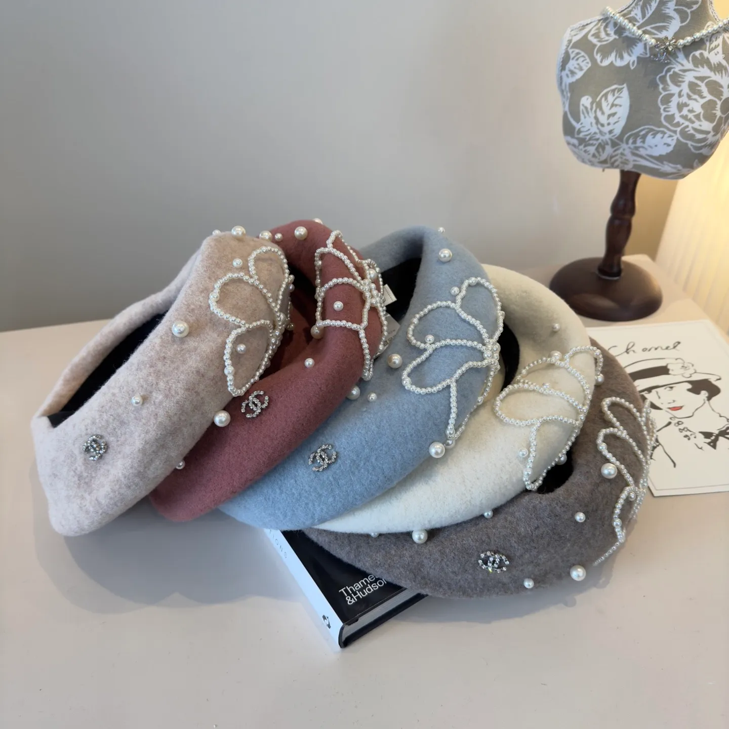 💰130¥ Chanel new wool beret, 100% wool🦙 fabric, head circumference 57cm