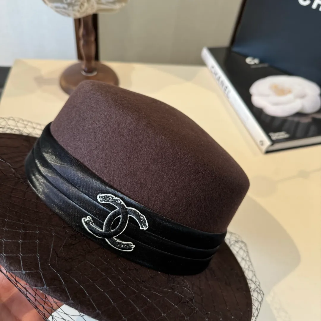 💰190¥ Chanel wool flat top, mesh hat, 100% wool🦙fabric% head circumference 57cm