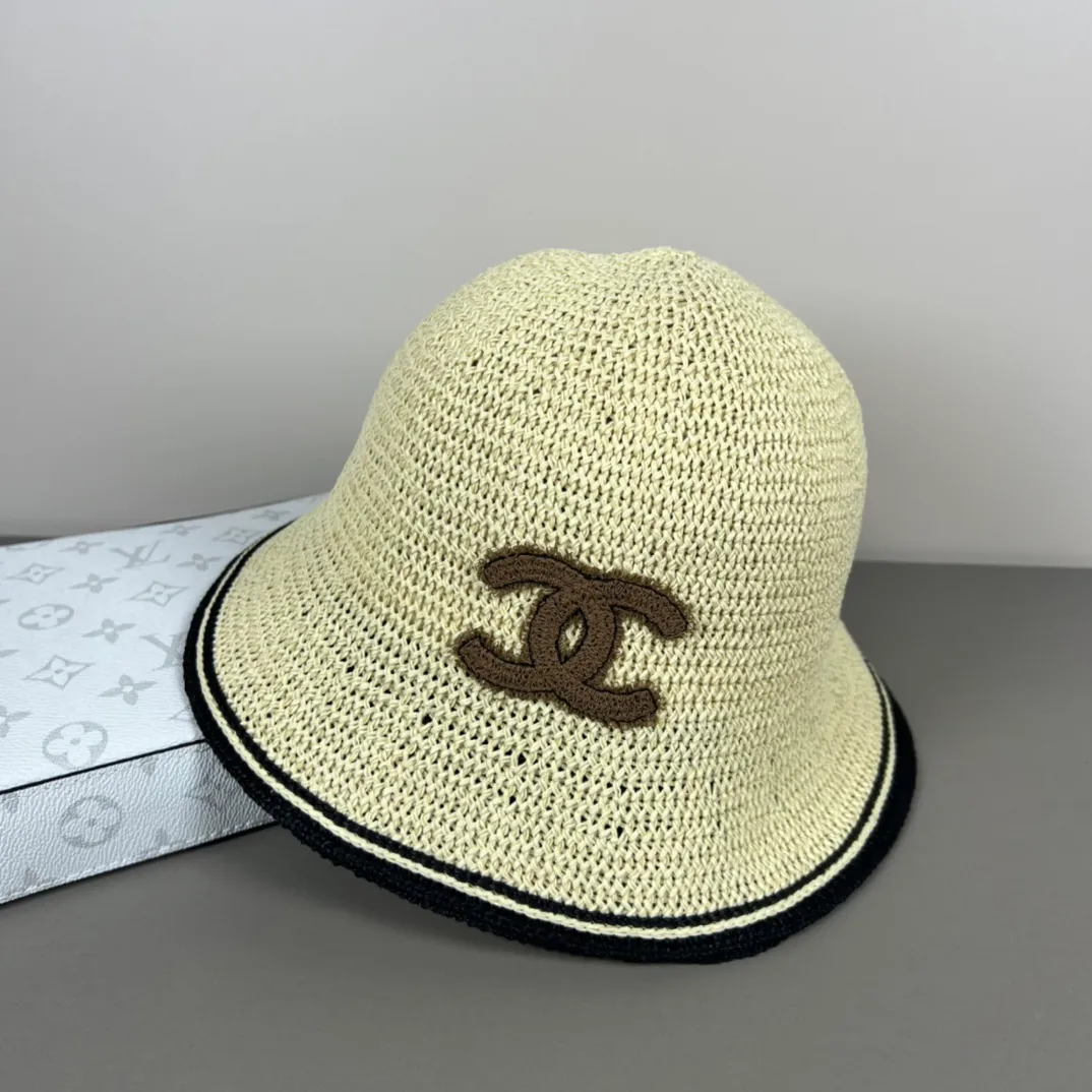 60💰[CHANEL Chanel] Korean style hat for women with large brim to cover face, fisherman hat, summer anti-UV sun hat, high-end sun protection and sunshade