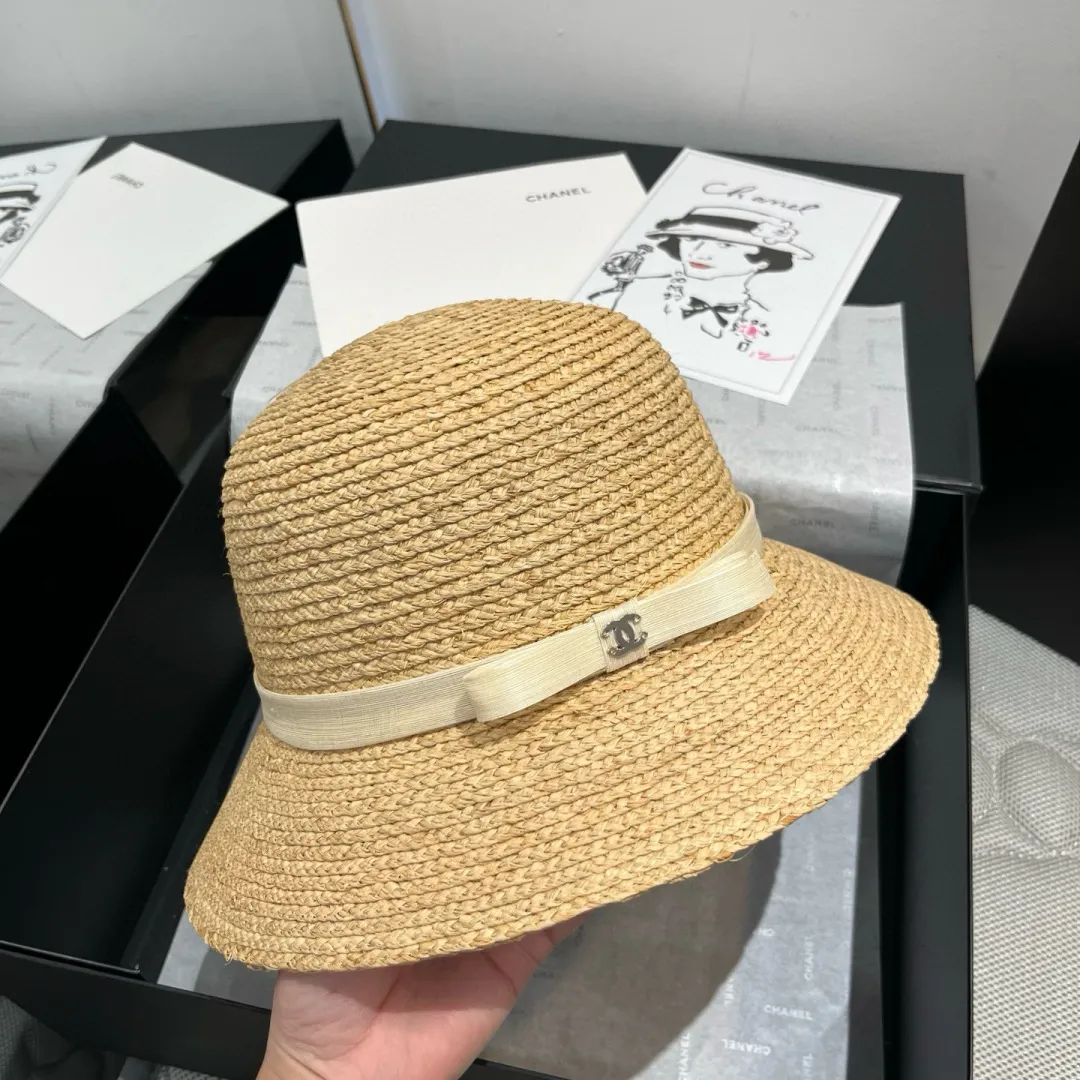 💰190¥ Chanel raffia hat, custom-made high-grade linen, head circumference 57cm