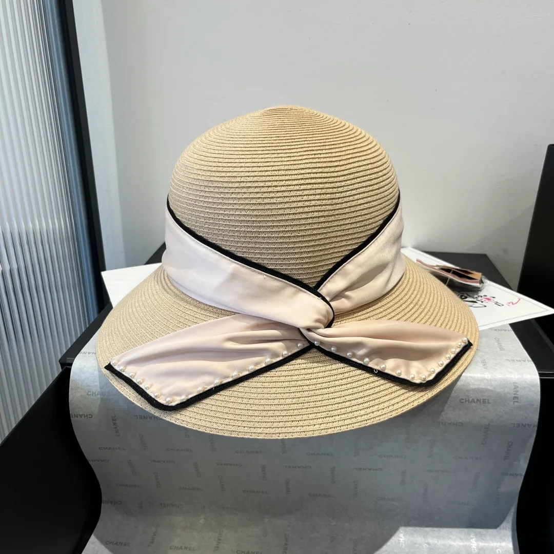 💰160¥ Chanel basin hat, Taiwan PP straw fabric, full of high-end feel, head circumference 57cm