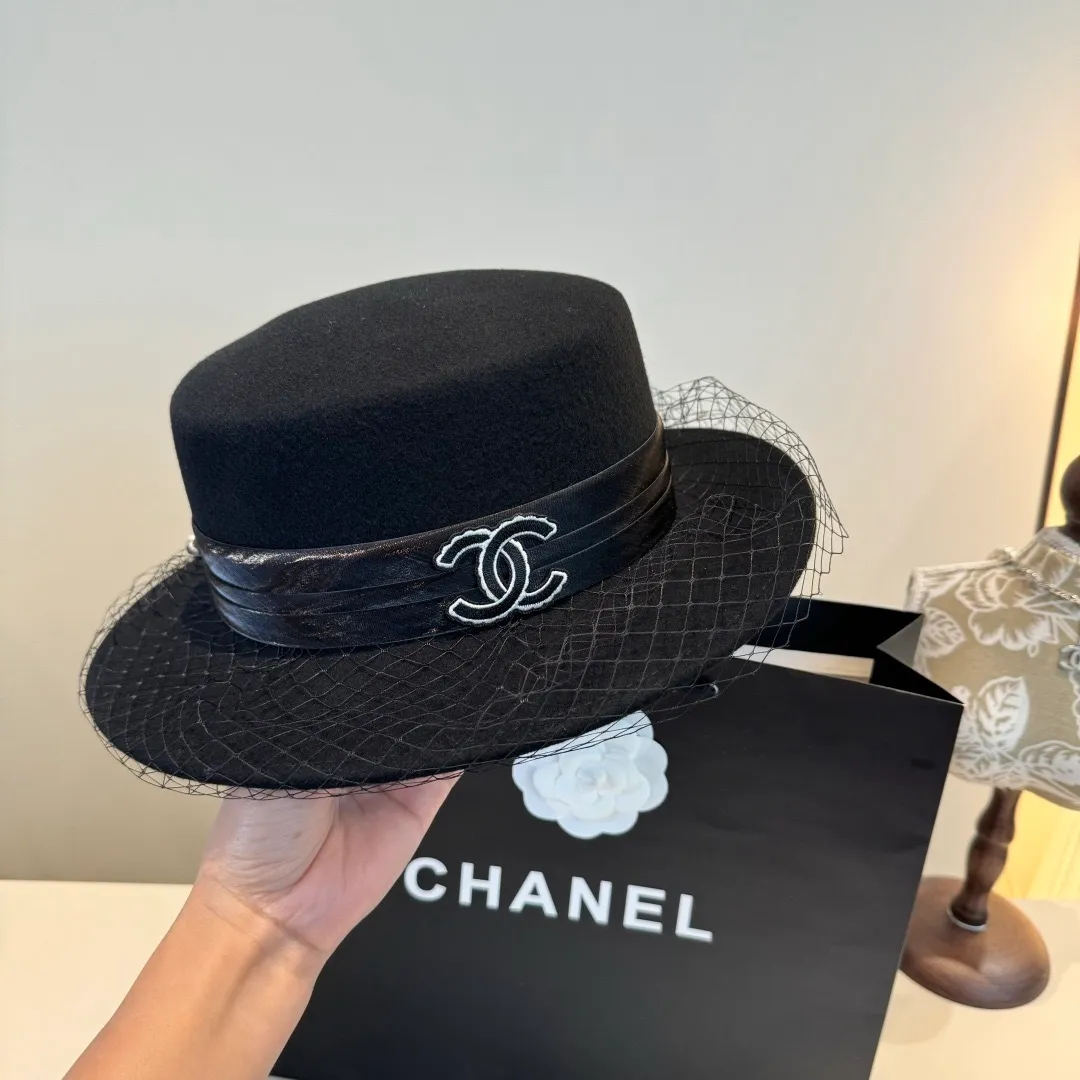 💰190¥ Chanel wool flat top, mesh hat, 100% wool🦙fabric% head circumference 57cm