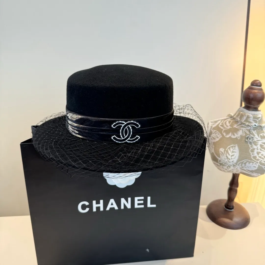 💰190¥ Chanel wool flat top, mesh hat, 100% wool🦙fabric% head circumference 57cm