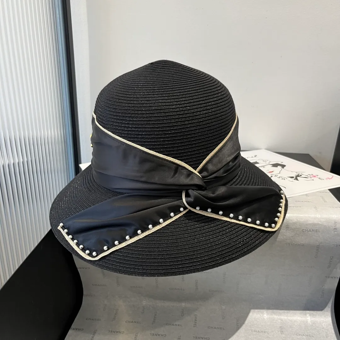 💰160¥ Chanel basin hat, Taiwan PP straw fabric, full of high-end feel, head circumference 57cm