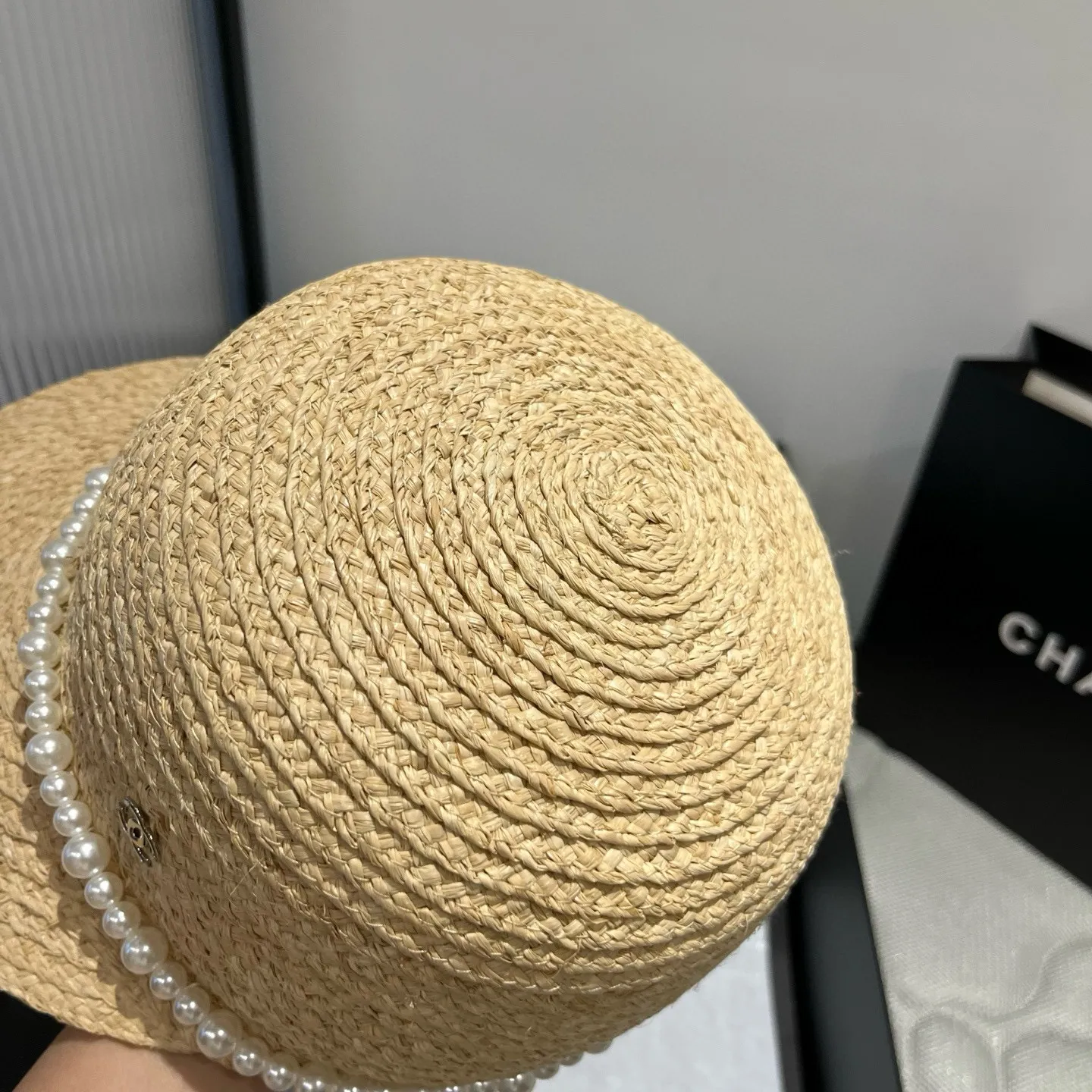 💰170¥ Chanel Lafite trendy knight hat, straw hat, head circumference 57cm