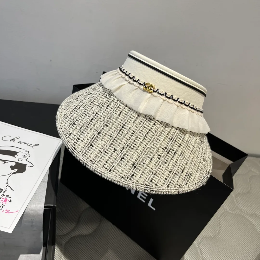 💰100¥ Chanel Chanel empty top sun hat, headband sun hat, head circumference 57cm