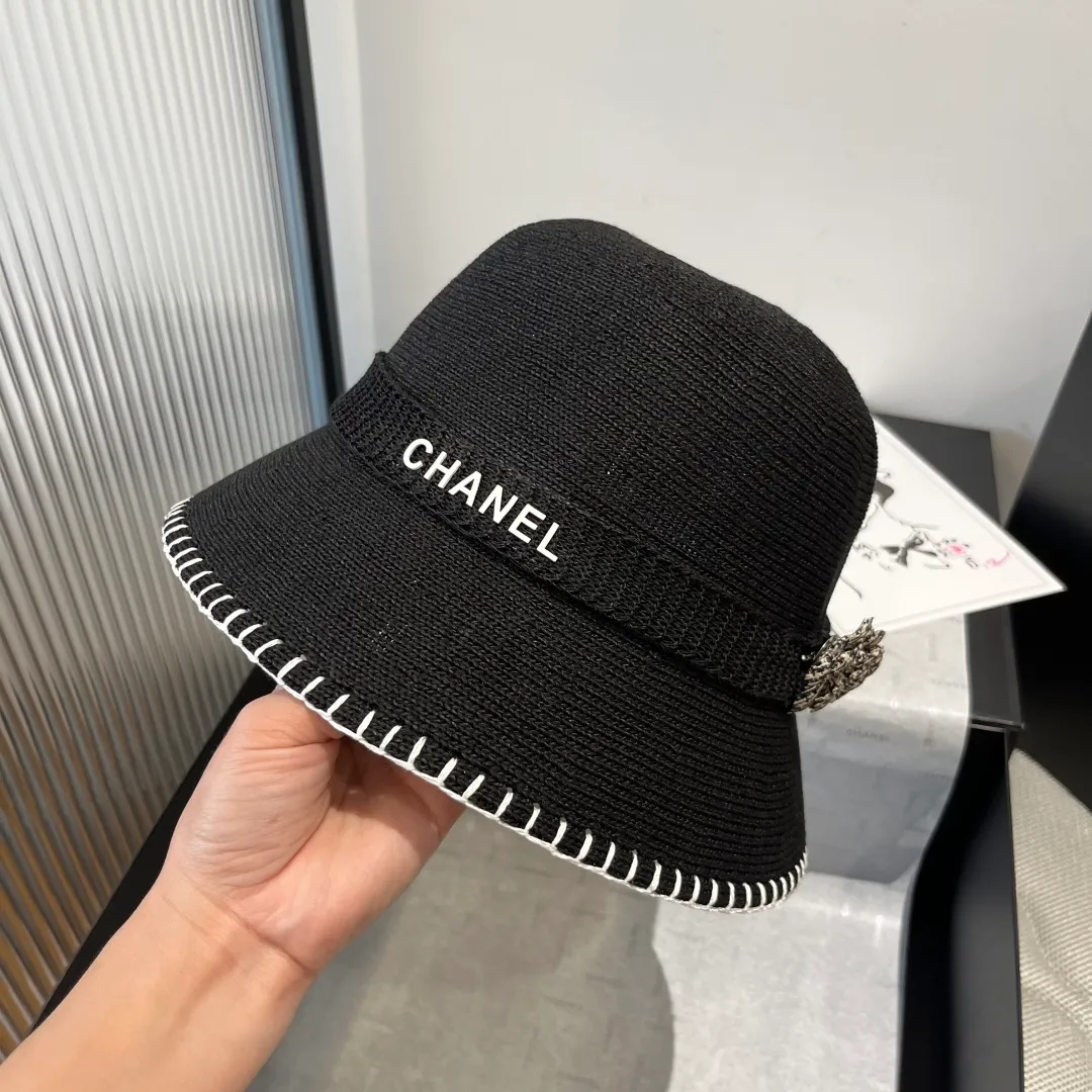 💰130¥ Chanel bucket hat, knitted clutch hat, head circumference 57cm