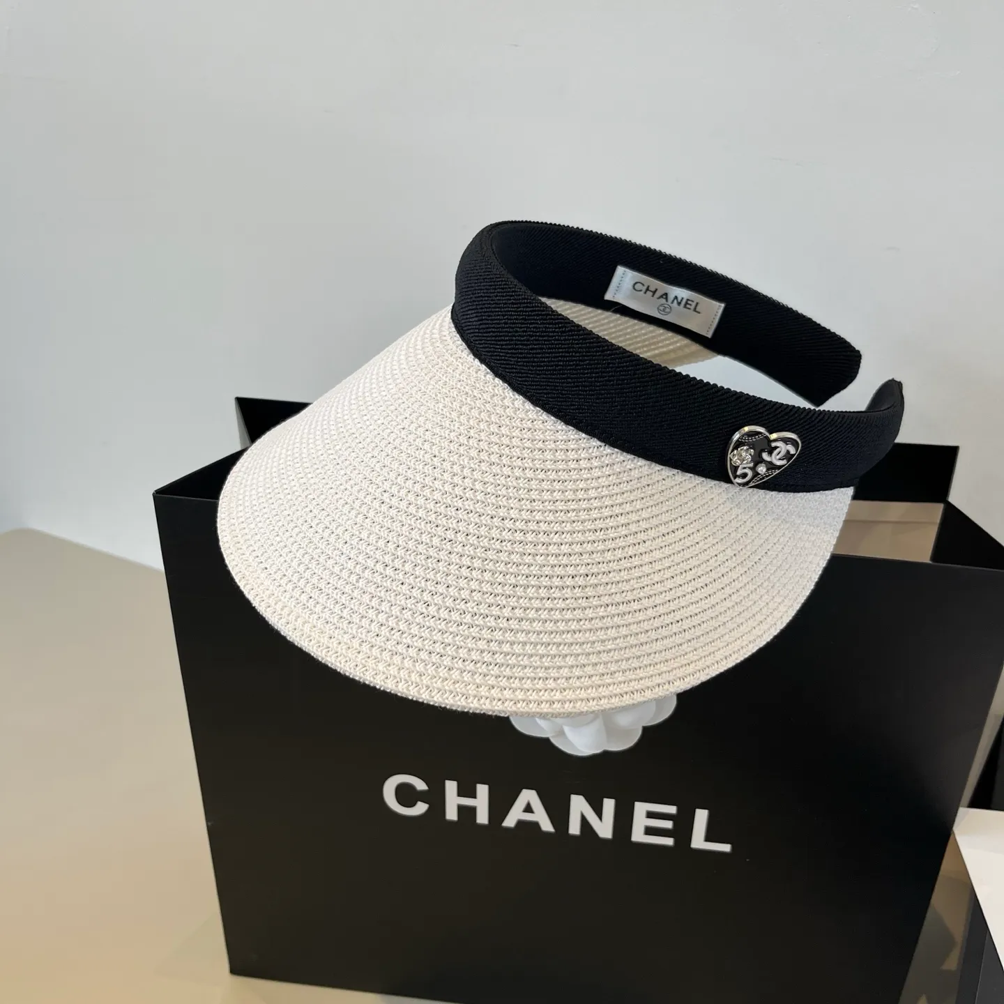 💰90¥ Chanel Chanel headband sun hat empty top straw hat