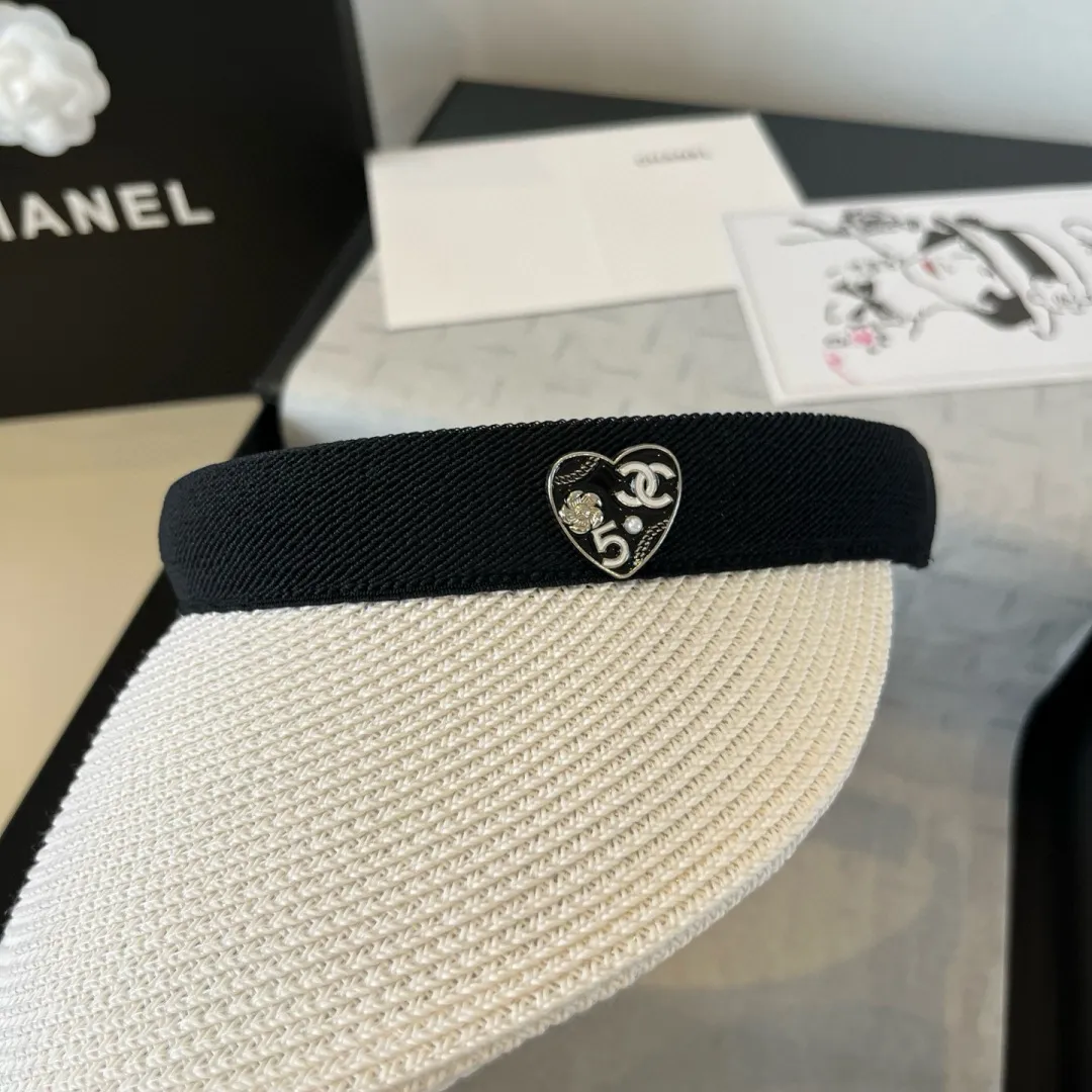 💰90¥ Chanel Chanel headband sun hat empty top straw hat