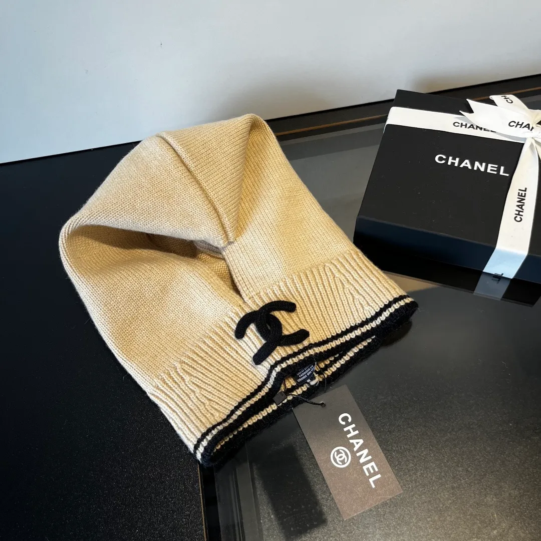 💰70¥ Chanel pullover woolen hat, dual-purpose hat and scarf, very cost-effective