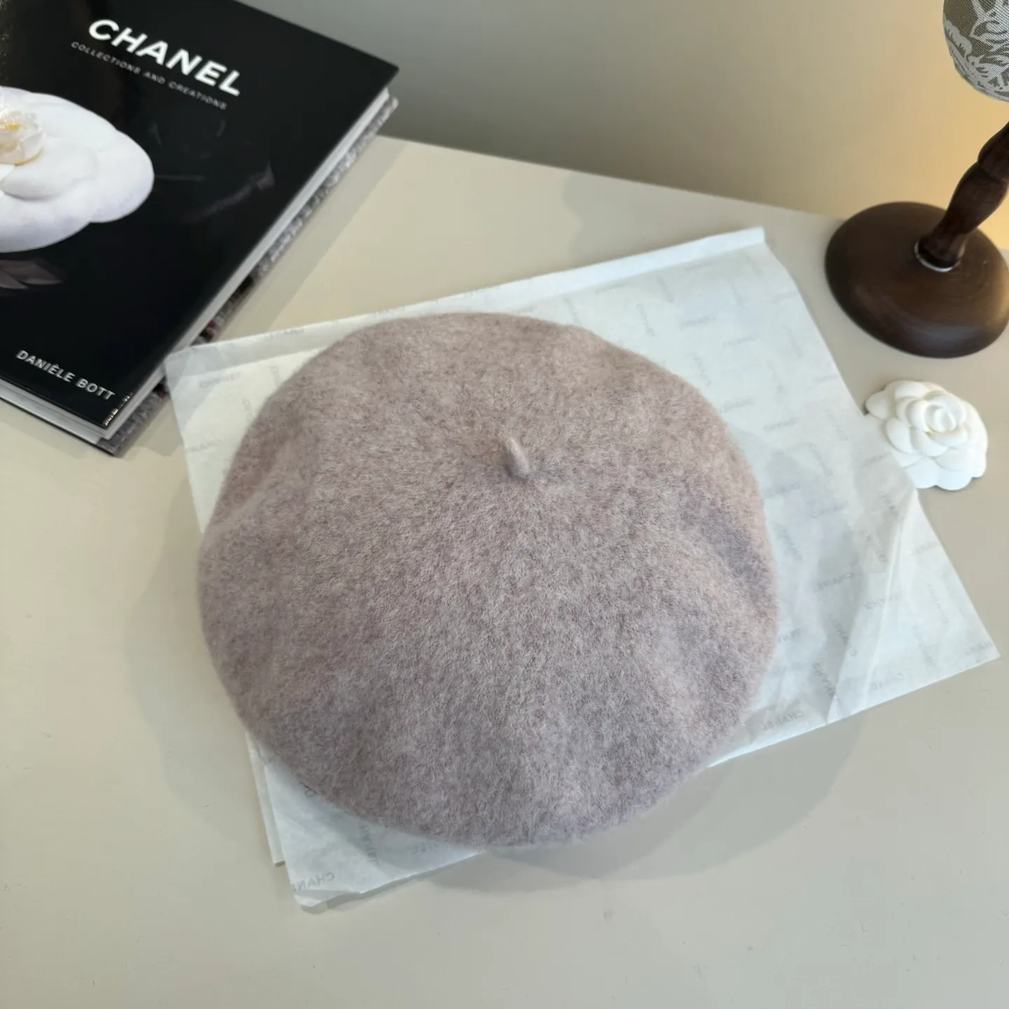 💰120¥ Chanel wool beret, pumpkin hat, 100% wool🦙 fabric, head circumference 57cm