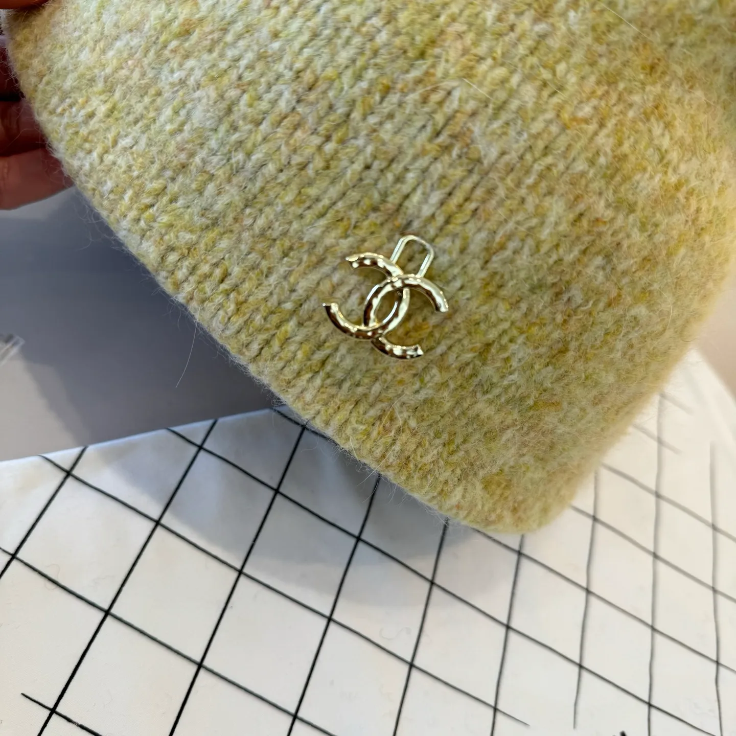💰100¥ Chanel wool beanie, 100% wool🦙 fabric, head circumference 57cm