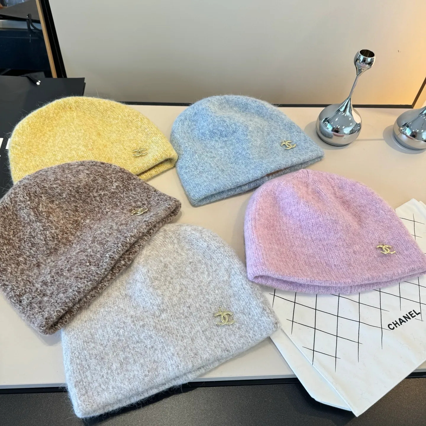 💰100¥ Chanel wool beanie, 100% wool🦙 fabric, head circumference 57cm