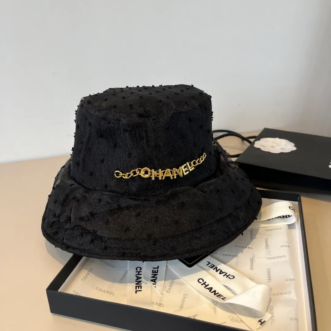 💰120¥ Chanel organza bucket hat, lightweight sun hat, head circumference 57cm