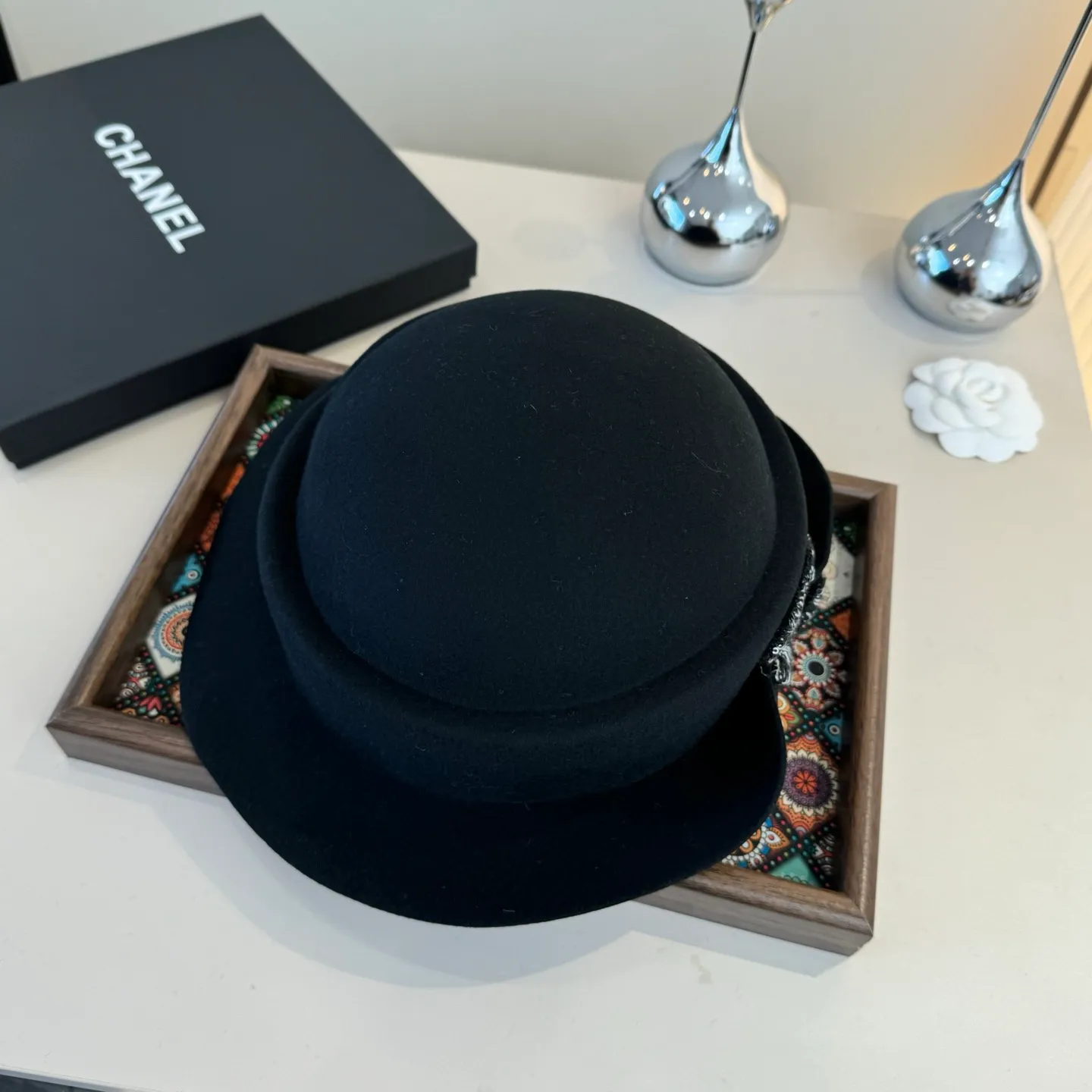 💰180¥ Chanel's new wool curled basin hat, irregular cut design, head circumference 57cm