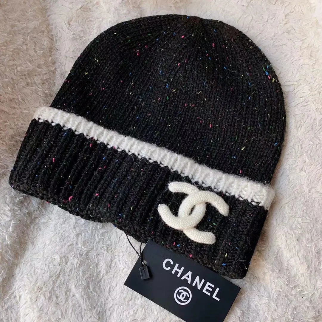 🉐️70💛 Comes with dust bag [CHANEL Chanel] 2023 autumn and winter new hot style small shampoo dot knitted woolen hat, popular for men and women, super easy to match when going out!