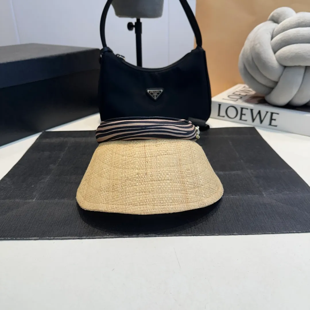 P60 Chanel hollow top sun hat, headband sun hat, head circumference 57cm