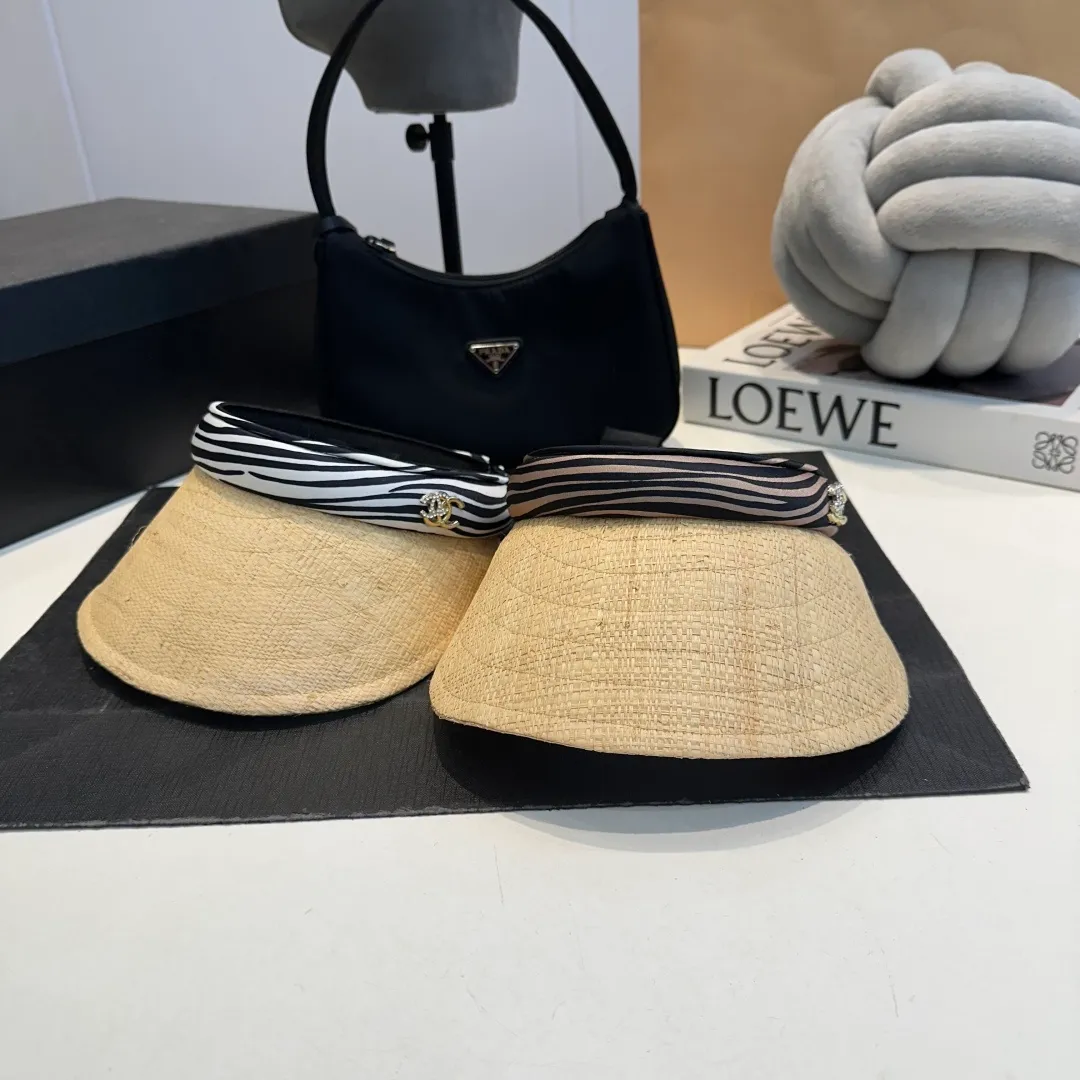 P60 Chanel hollow top sun hat, headband sun hat, head circumference 57cm