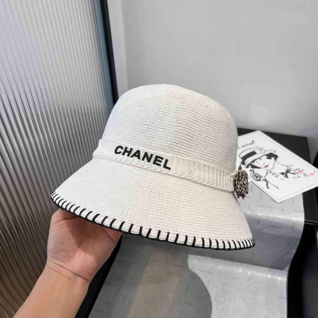 💰110¥ Chanel bucket hat, knitted clutch hat, head circumference 57cm