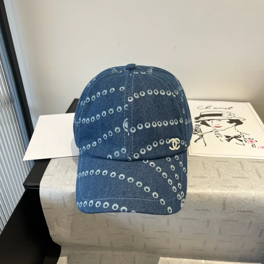 💰70¥ Chanel denim peaked hat, 25 years new counter model, head circumference 57cm