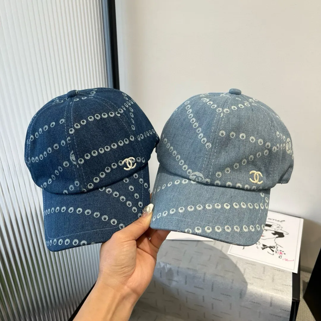 💰70¥ Chanel denim peaked hat, 25 years new counter model, head circumference 57cm
