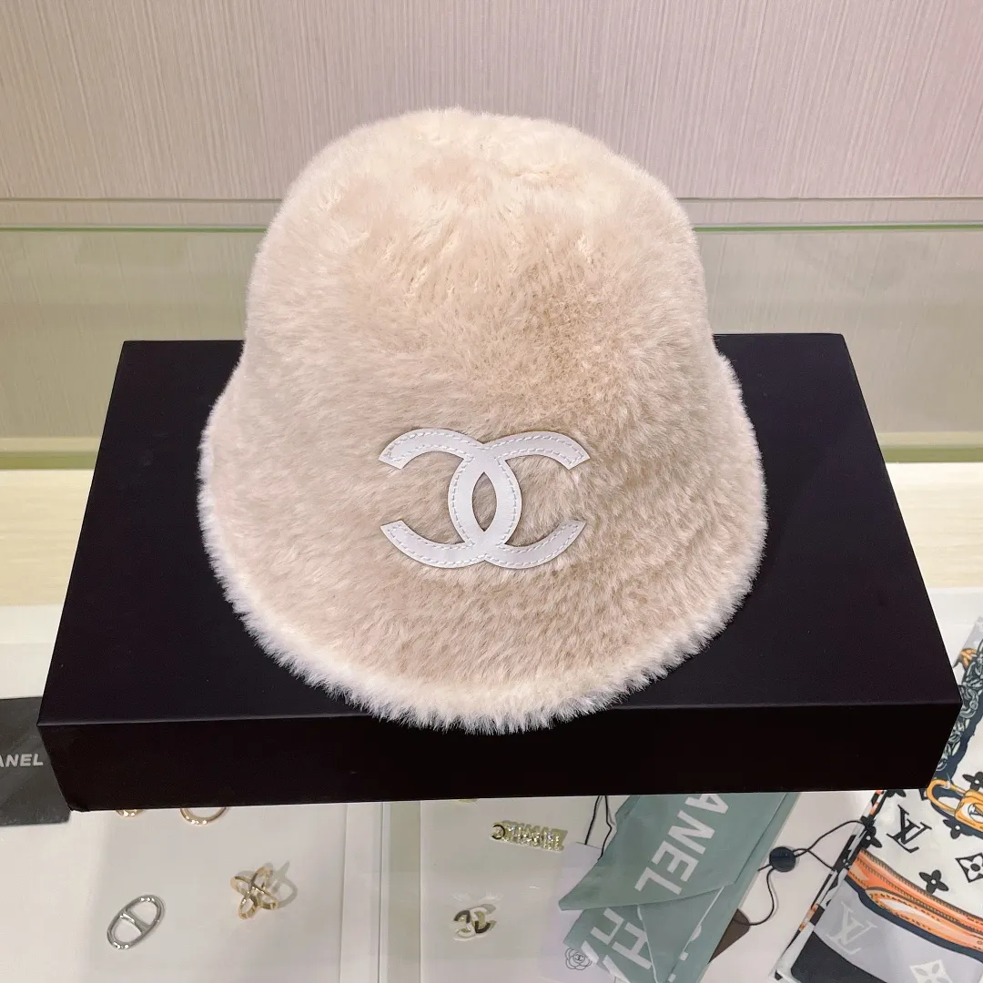 P60💛 Comes with dust bag [CHANEL Chanel] 2023 autumn and winter small fragrance style plush fisherman hat, Korean style design ~ a must-have