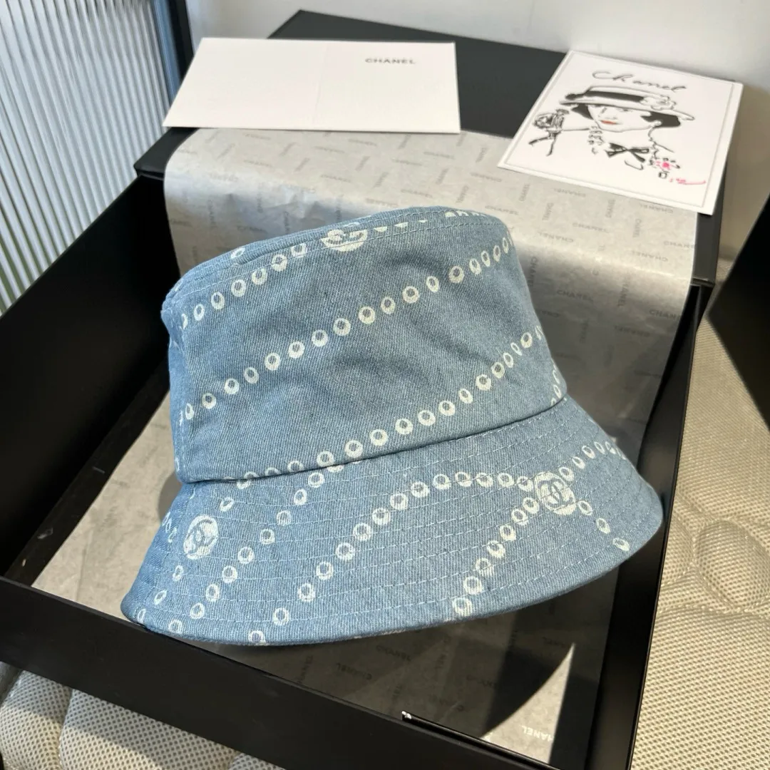 💰100¥ Chanel denim bucket hat, 25 years new counter model, head circumference 57cm