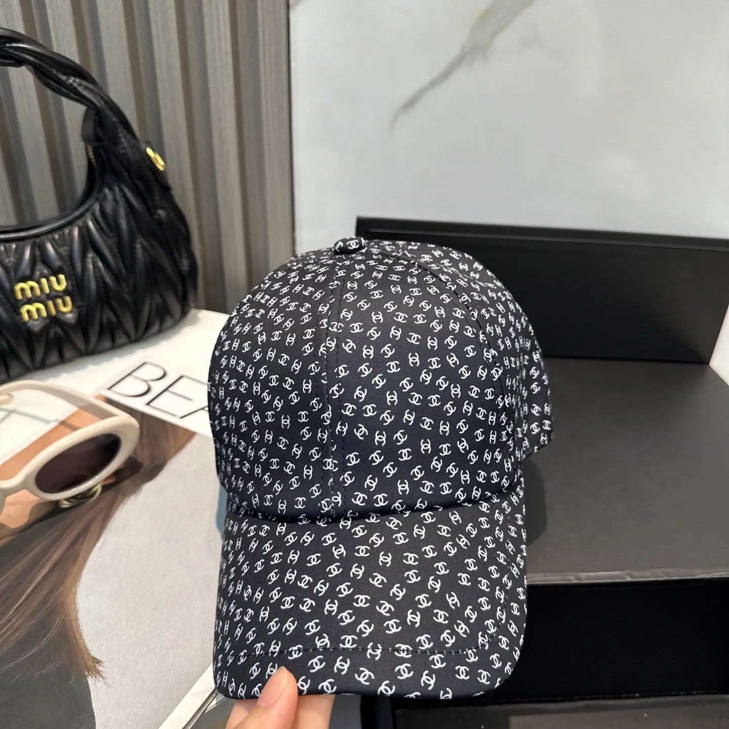 P66 CHANEL】New jacquard logo bucket hat 🧢New model shipped, big brand style is super easy to match, hurry up and get it