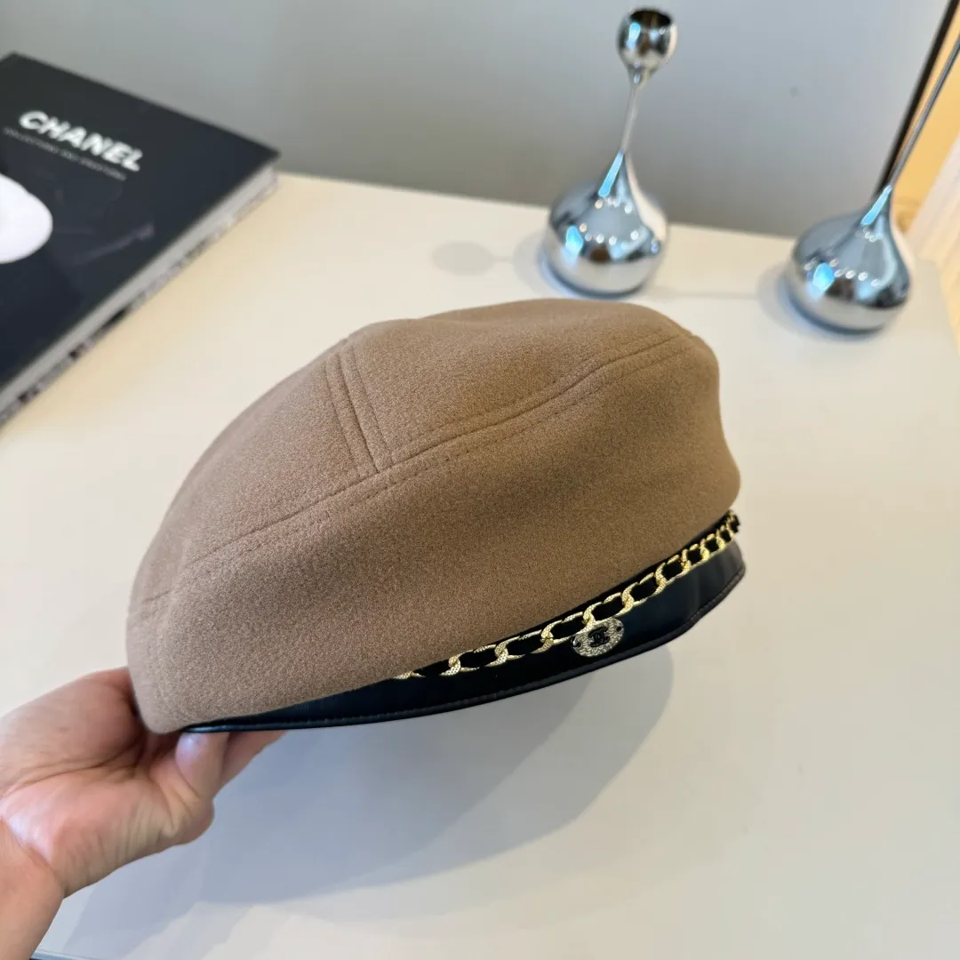 💰100¥ Chanel wool beret, small fragrant chain beret, head circumference 57cm