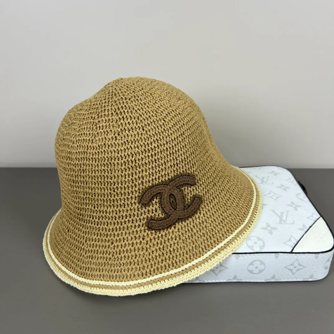 60💰[CHANEL Chanel] Korean style hat for women with large brim to cover face, fisherman hat, summer anti-UV sun hat, high-end sun protection and sunshade