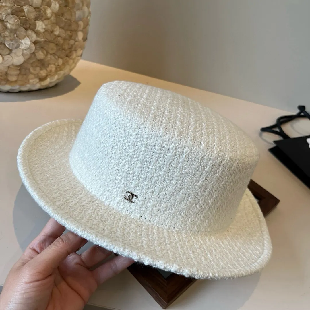 💰170¥ Chanel Chanel classic lady style flat top hat, head circumference 57cm