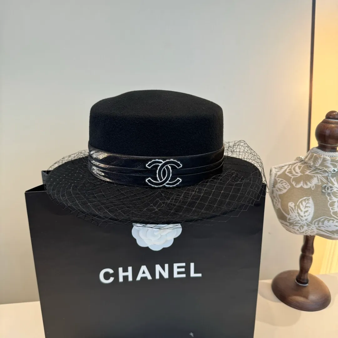 💰190¥ Chanel wool flat top, mesh hat, 100% wool🦙fabric% head circumference 57cm