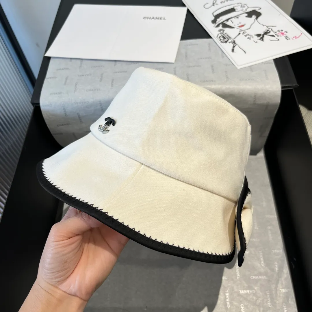 💰100¥ Chanel bow bucket hat, ladylike style, head circumference 57cm