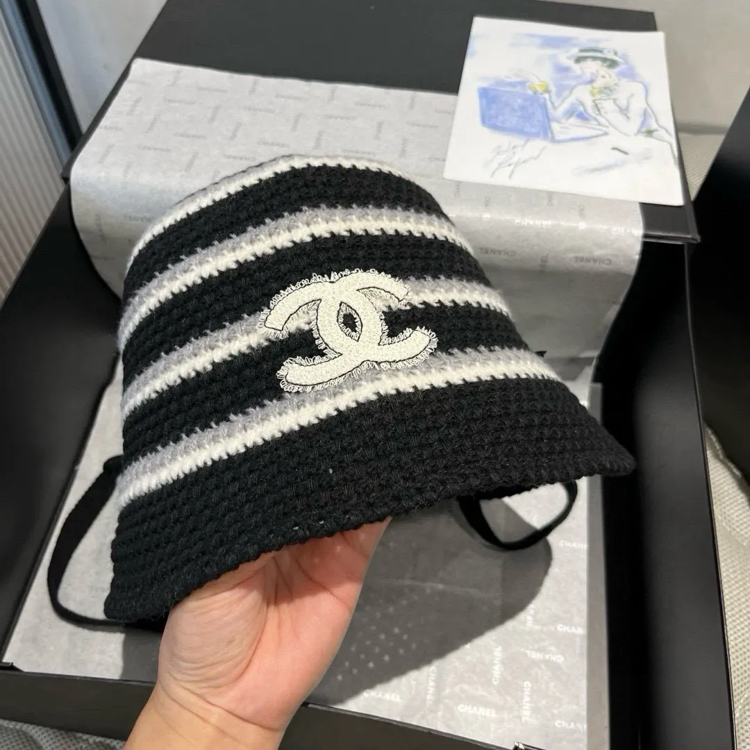 💰90¥ Chanel new knitted bucket hat, head circumference 57cm