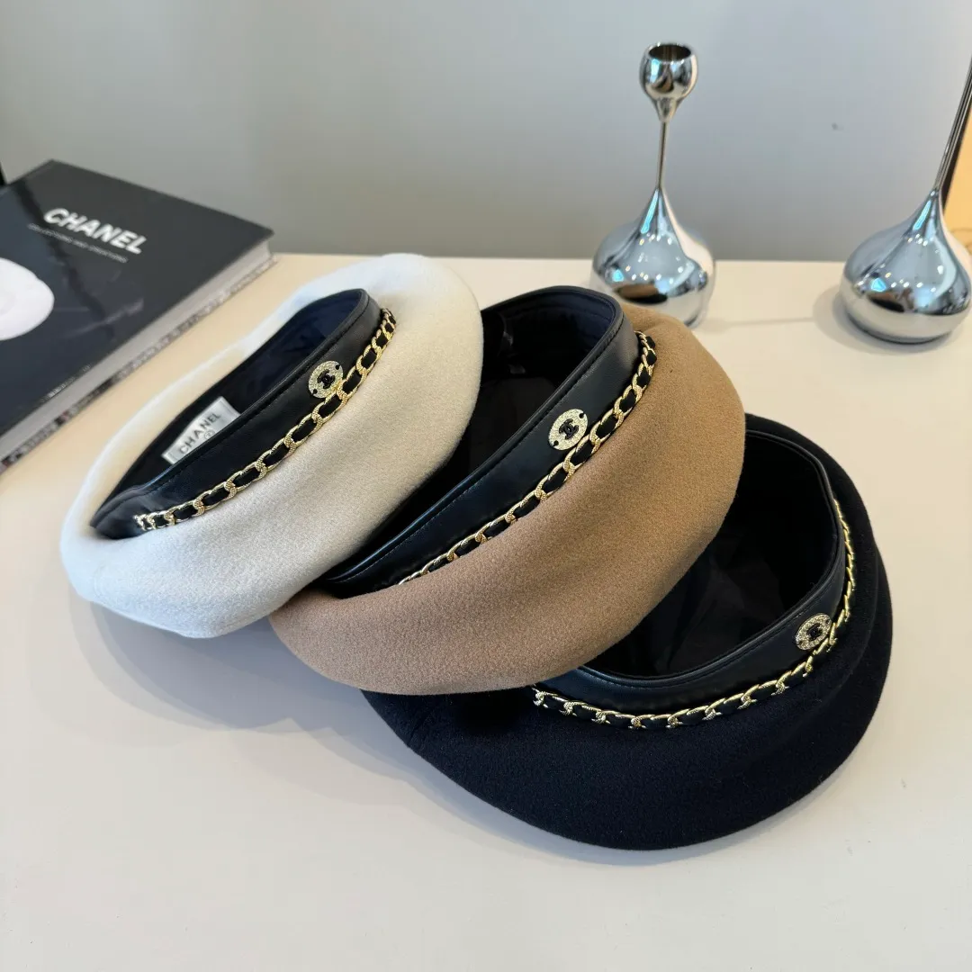 💰100¥ Chanel wool beret, small fragrant chain beret, head circumference 57cm