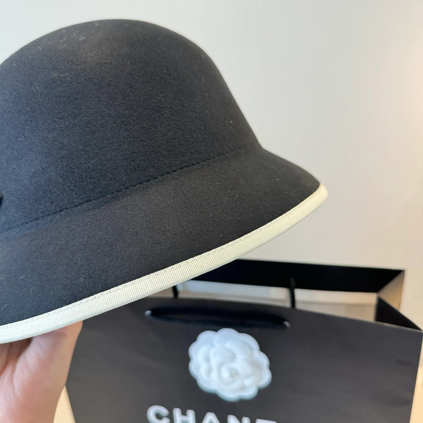💰180¥ Chanel basin hat, 100% wool fabric 🦙%, head circumference 57cm