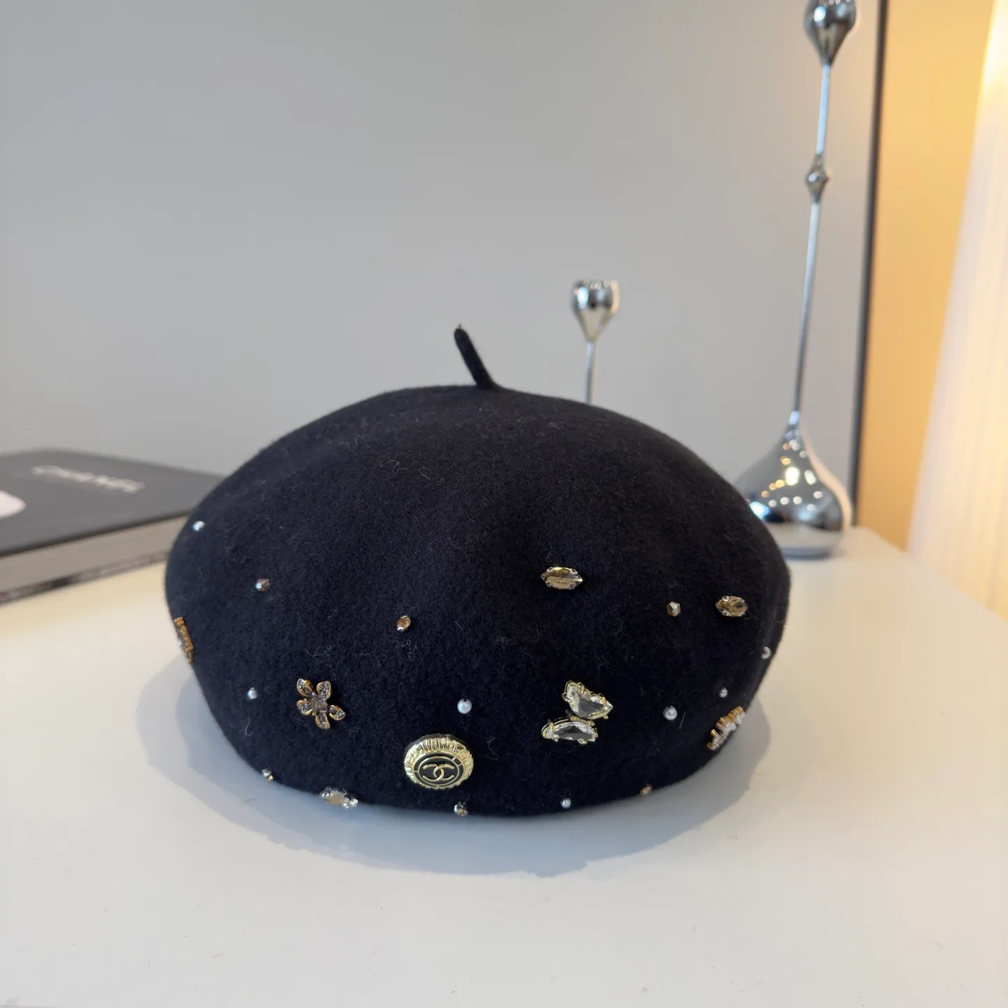 💰120¥ Chanel new wool beret, 100% wool🦙 fabric, head circumference 57cm