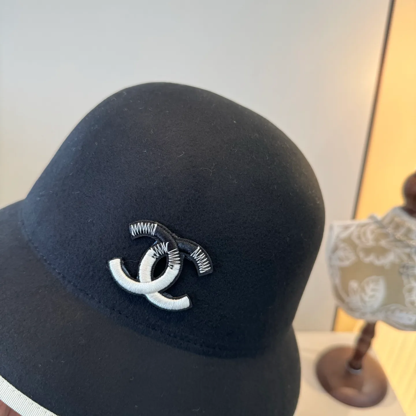 💰180¥ Chanel basin hat, 100% wool fabric 🦙%, head circumference 57cm
