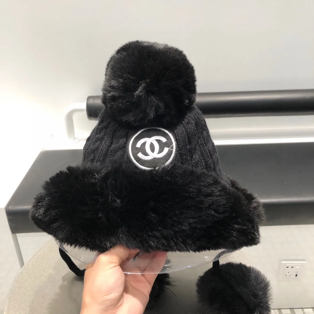P160 Chanel Chanel's new snow hat Lei Feng hat is coming, customer order version, small fragrance embroidery, a must-have snow wool hat in autumn and winter